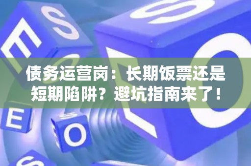 债务运营岗：长期饭票还是短期陷阱？避坑指南来了！
